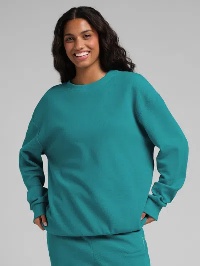 Comfrt Waffle Lounge Long Sleeve In Green