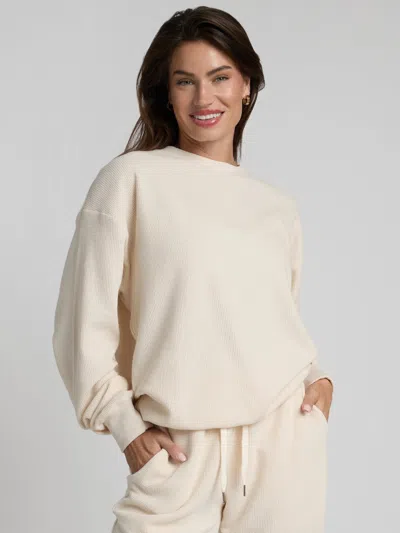 Comfrt Waffle Lounge Long Sleeve In Neutral