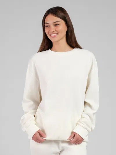 Comfrt Waffle Lounge Long Sleeve In Shell