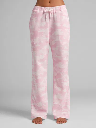 Comfrt Waffle Lounge Pant In Pink