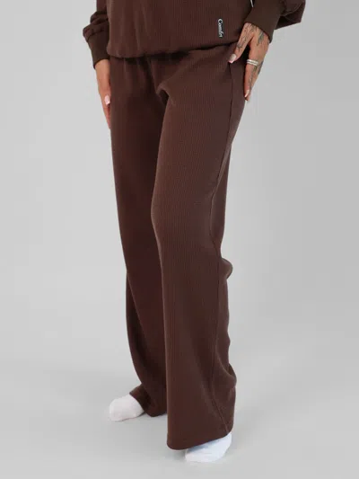Comfrt Waffle Lounge Pant In Brown