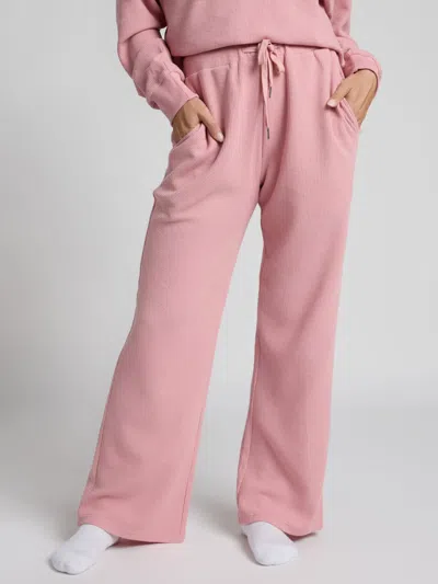 Comfrt Waffle Lounge Pant In Pink
