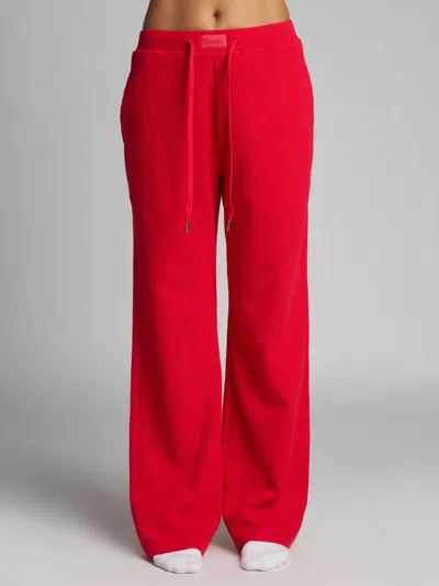 Comfrt Waffle Lounge Pant In Red
