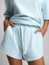 Comfrt Waffle Lounge Short In Blue