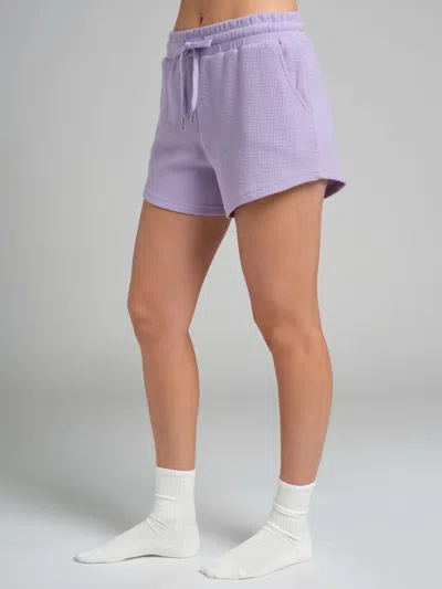 Comfrt Waffle Lounge Short In Purple