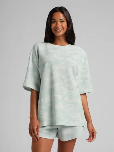 Comfrt Waffle Lounge Tee Shirt In Blue