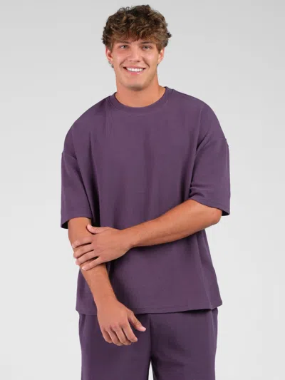 Comfrt Waffle Lounge Tee Shirt In Purple