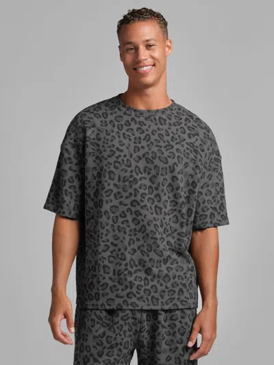 Comfrt Waffle Lounge Tee Shirt In Gray