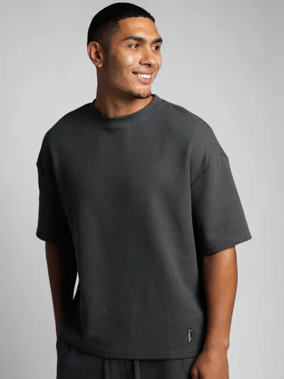 Comfrt Waffle Lounge Tee Shirt In Gray