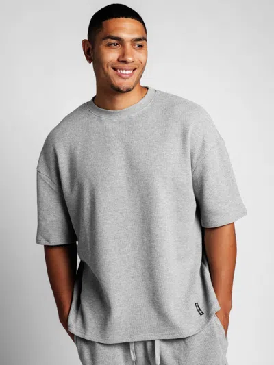 Comfrt Waffle Lounge Tee Shirt In Gray