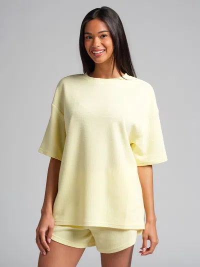 Comfrt Waffle Lounge Tee Shirt In Yellow