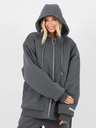 Comfrt Weighted Hoodie In Gray