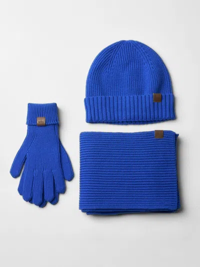 Comfrt Winter Accessories Set In Blue