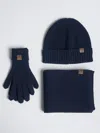 Comfrt Winter Accessories Set In Navy