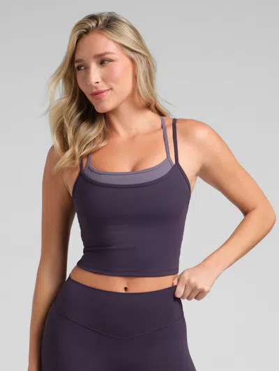 Comfrt Women's  Core™ 2.0 Double Layer Crop Tank In Purple