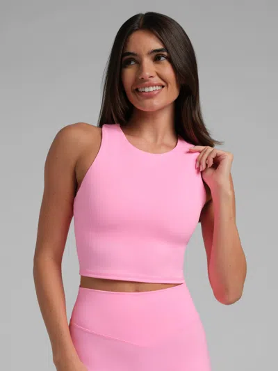 Comfrt Women's  Core™ 2.0 High Neck Crop Tank In Pink