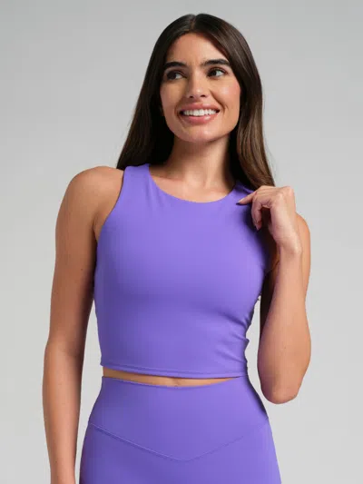 Comfrt Women's  Core™ 2.0 High Neck Crop Tank In Purple