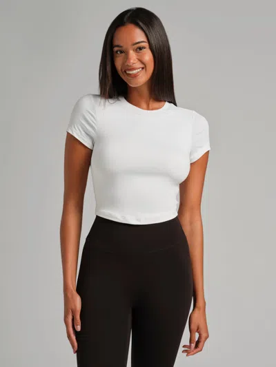 Comfrt Women's  Core™ Crop Tee In White
