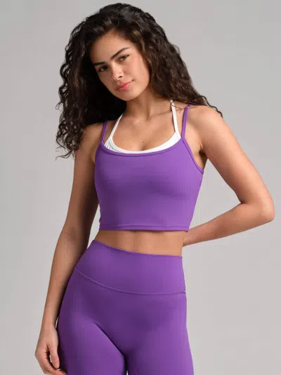 Comfrt Women's  Core™ Double Layer Crop Tank In Purple