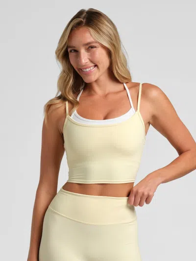 Comfrt Women's  Core™ Double Layer Crop Tank In Yellow