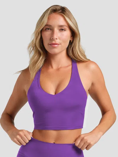 Comfrt Women's  Core™ V-neck Crop Tank In Purple