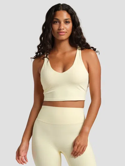 Comfrt Women's  Core™ V-neck Crop Tank In Yellow