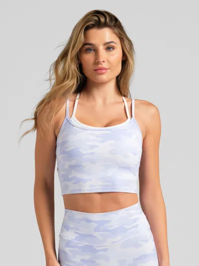Comfrt Women's  Coreâ¢ Double Layer Crop Tank In Blue