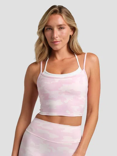 Comfrt Women's  Coreâ¢ Double Layer Crop Tank In Pink