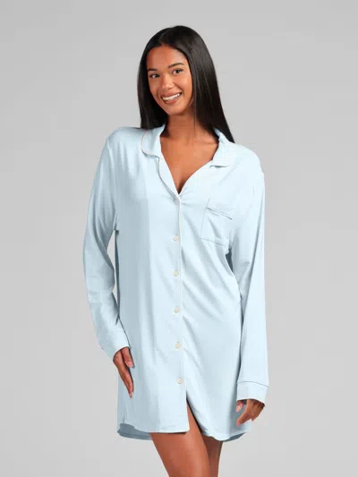 Comfrt Women's  Luna Lounge Sleep Shirt In Blue