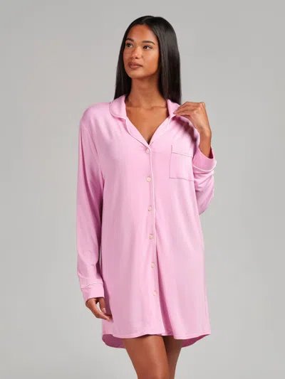 Comfrt Women's  Luna Lounge Sleep Shirt In Pink