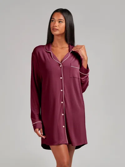Comfrt Women's  Luna Lounge Sleep Shirt In Purple