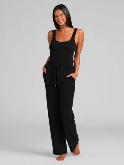 Comfrt Women's  Luxe Terry Jumpsuit In Black