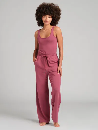 Comfrt Women's  Luxe Terry Jumpsuit In Purple