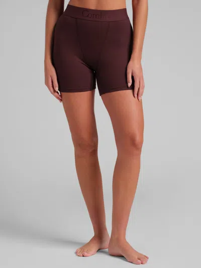 Comfrt Women's  Rib Contour Boxer In Red