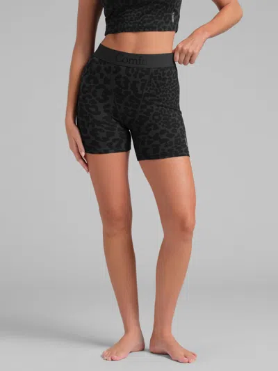 Comfrt Women's  Rib Contour Boxer In Animal Print