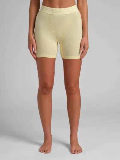 Comfrt Women's  Rib Contour Boxer In Yellow