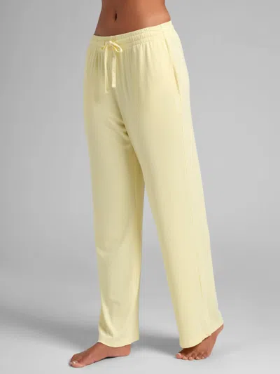 Comfrt Women's  Rib Contour Pants In Yellow