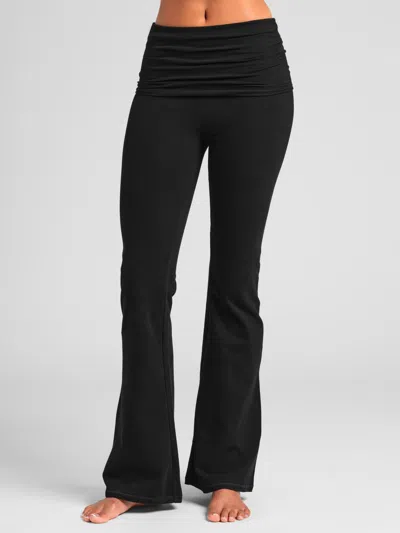 Comfrt Women's  Softstretch Foldover Pant In Black