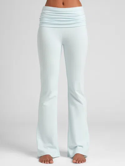 Comfrt Women's  Softstretch Foldover Pant In Blue