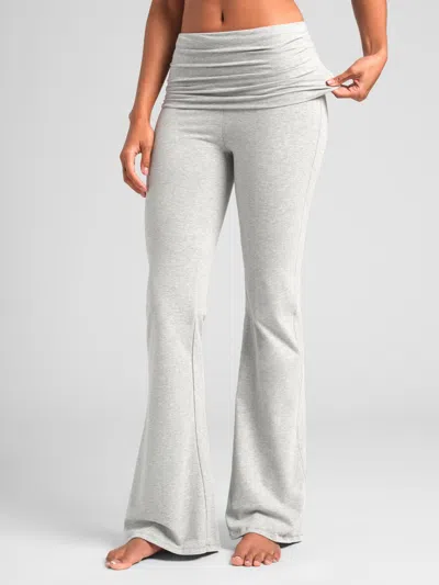 Comfrt Women's  Softstretch Foldover Pant In Gray