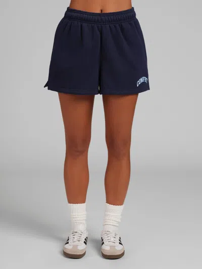 Comfrt Women's  Varsity Logo Shorts In Blue