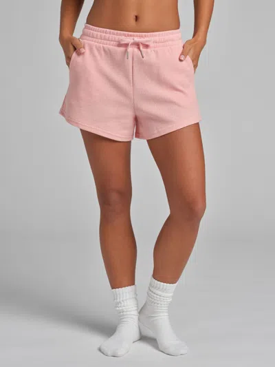 Comfrt Women's  Waffle Lounge Short In Pink