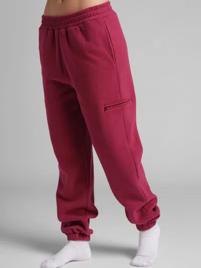 Comfrt X Tarte Airplane Mode Travel Sweatpants In Red