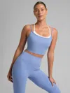 Comfrt Coreâ¢ Double Layer Crop Tank In Blue