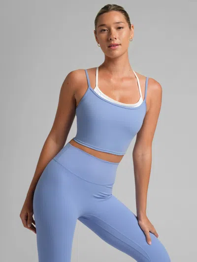 Comfrt Coreâ¢ Double Layer Crop Tank In Blue