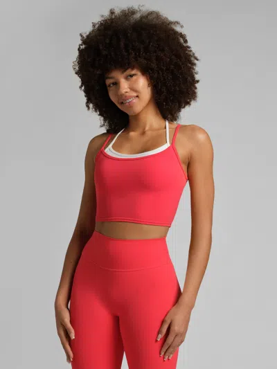 Comfrt Coreâ¢ Double Layer Crop Tank In Red