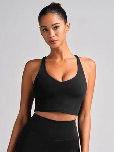 Comfrt Coreâ¢ V-neck Crop Tank In Black