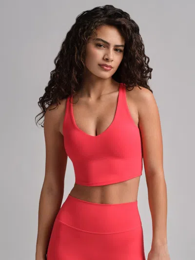 Comfrt Coreâ¢ V-neck Crop Tank In Red