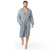 Comfy Cubs Adult Muslin Bathrobe In Pacific Blue