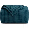 Comfy Cubs Adult Waffle Blanket In Neptune